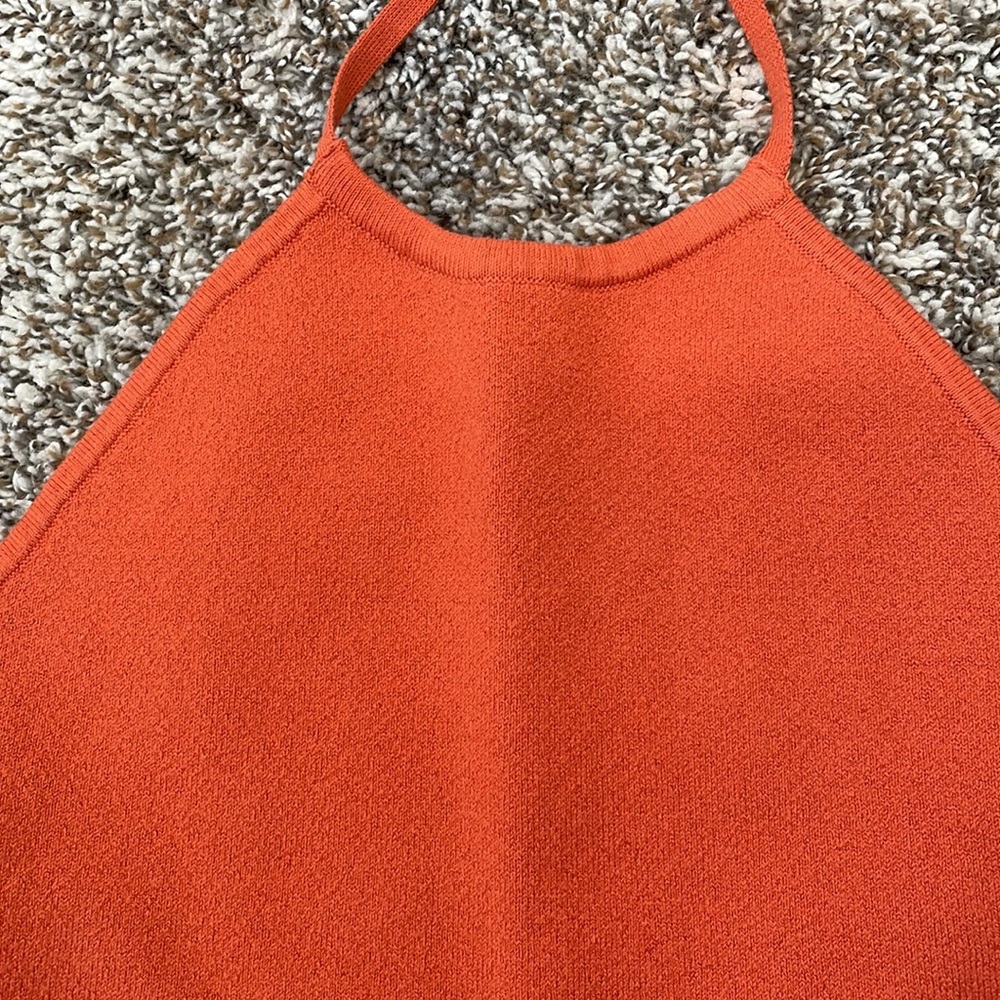 Abercrombie & Fitch Orange Halter Midi Dress - Picture 2 of 3